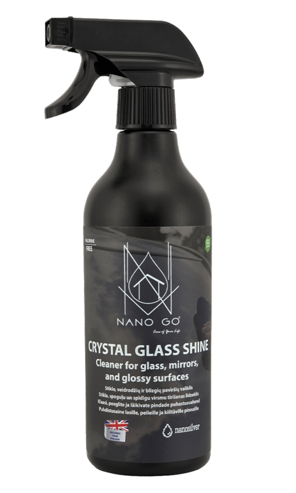 Stiklo ir blizgių paviršių valiklis CRYSTAL GLASS SHINE 500ml | NANO GO®