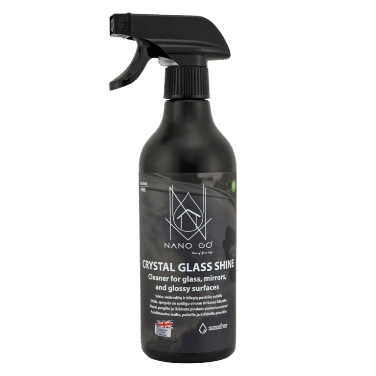 Очиститель стекла и глянцевых поверхностей NANO GO CRYSTAL GLASS SHINE 500 мл – профессиональное средство для мытья стекол, зеркал, экранов без разводов