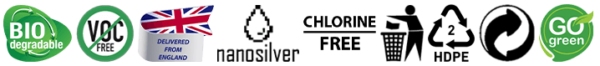 Biodegradable voc free clorine nanosilver