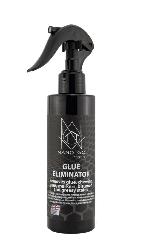 NANO GO Glue Eliminator adhesive tar and gum remover 200 ml bottle with trigger sprayer