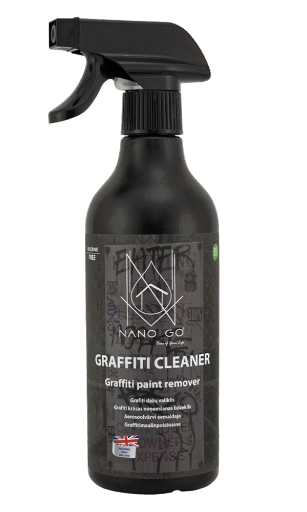 NANO GO Graffiti Cleaner graffiti paint remover 500 ml bottle with trigger sprayer