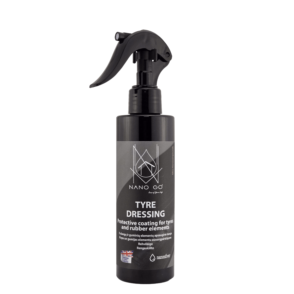 Padangų gumos juodinimo priemonė matinė nano danga