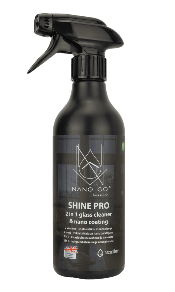 shine pro 2 in 1 glass cleaner with nano coating