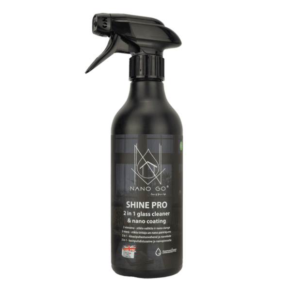 shine pro 2 in 1 glass cleaner with nano coating