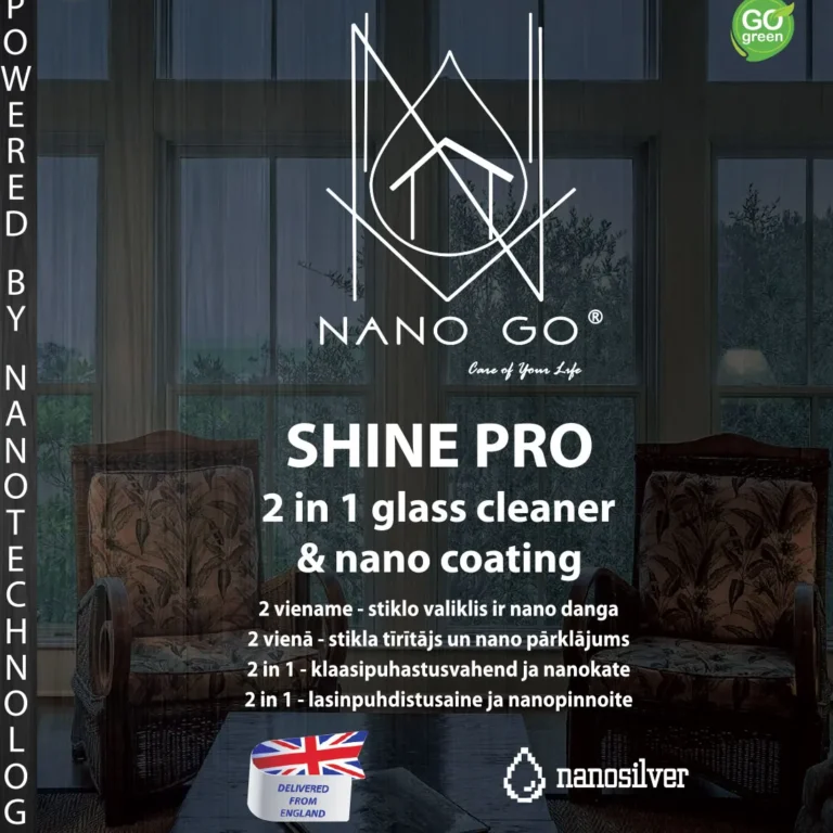 SHINE PRO 2 in 1 Glass cleaner with nano coating 500ml. shine pro 2 in 1 glass cleaner with nano coating