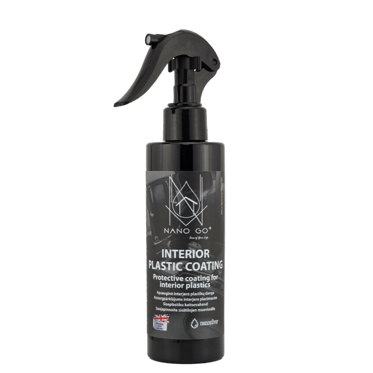 NANO GO vidaus plastikų matinė apsauginė nano danga automobilio salono dalims, butelys su purkštuku 200ml