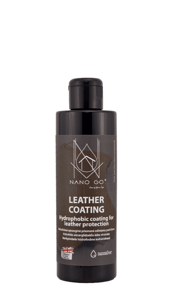 NANO GO odos matinė nano danga pienelis odos gaminių apsaugai, butelys su kamštuku 200ml