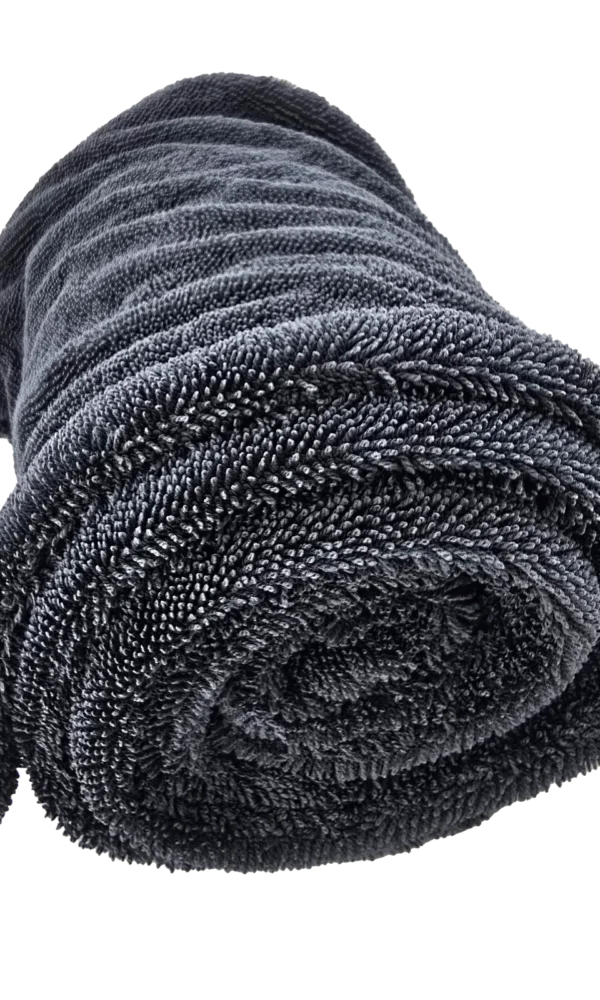 NANO GO XXL Microfiber Drying Towel dark grey rolled twisted loop microfiber towel