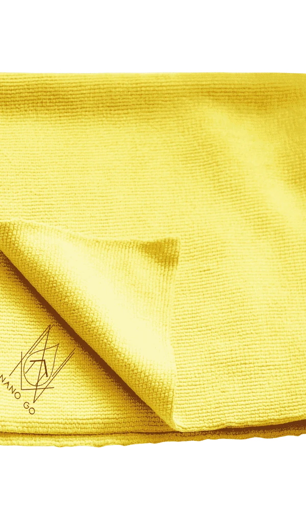 NANO GO Microfiber Cloth 350GSM yellow microfiber cloth with NANO GO logo