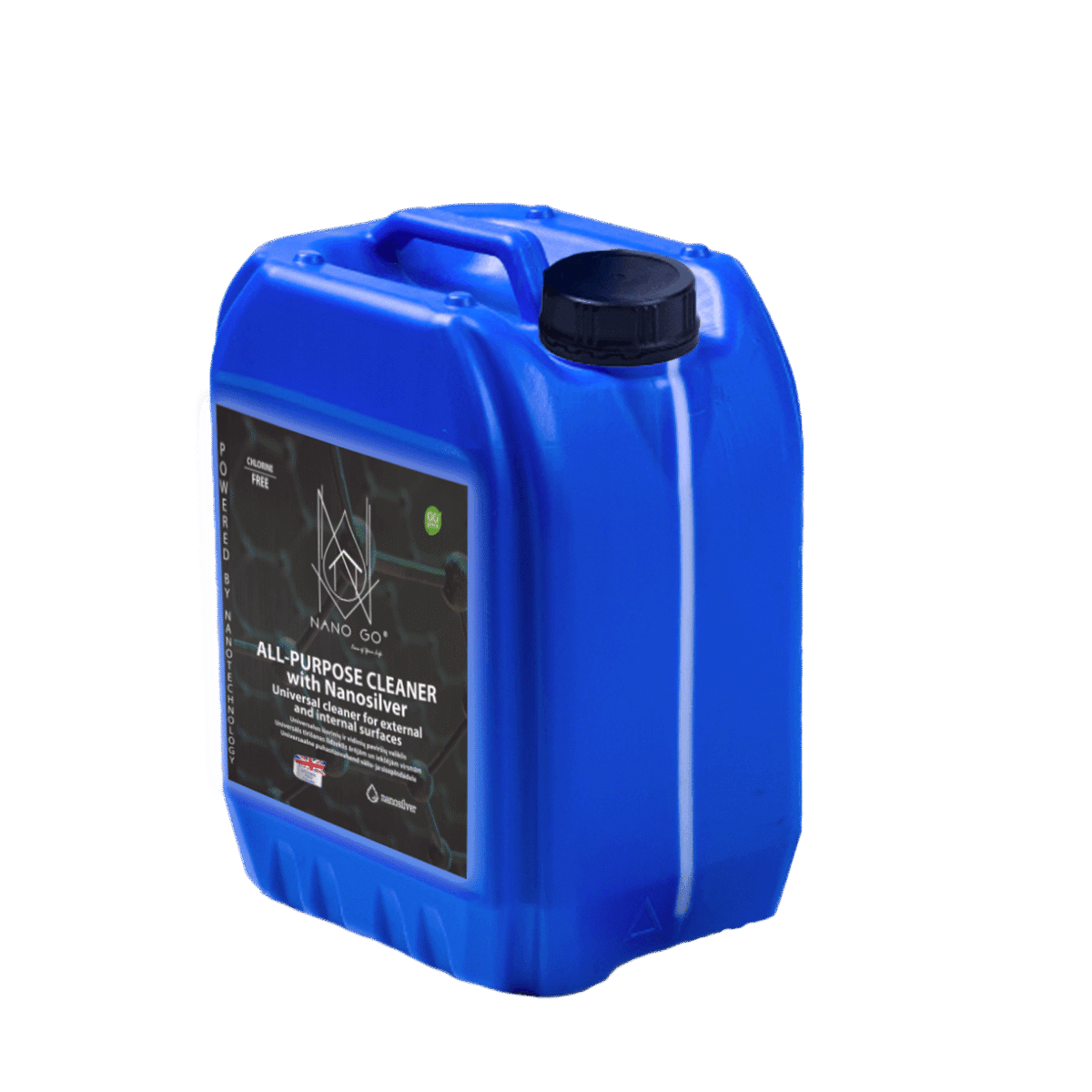 NANO GO All-Purpose Cleaner universalus šarminis nano valiklis 20L NANO GO All-Purpose Cleaner universalus šarminis nano valiklis 20L mėlynas kanistras